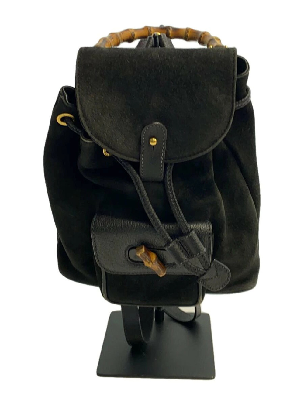 Gucci Backpack Rucksack Daybag Suede Black